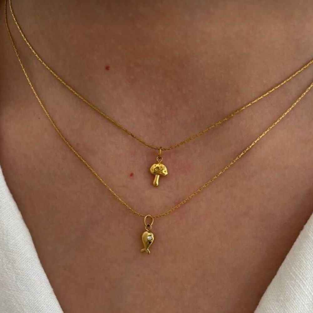 Mushroom necklace Q329